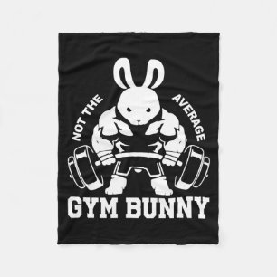 Ostermontag-Männer-Gym-Bunny-Hasen-Gewichtheben Fleecedecke