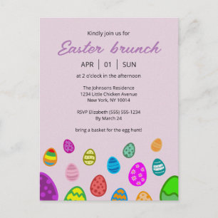 Ostermontags-Brunch Einladungspostkarte