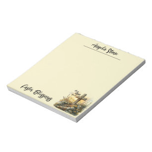 Ostermorgen-Kreuz mit strahlendem Sonnenaufgang  Notizblock