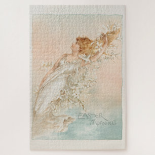 "Ostermorgen" - Vintage Druck, L. Prang & Co. Puzzle