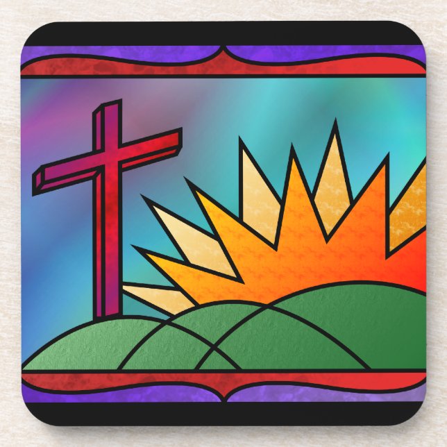 Ostermorgendlicher Cork Untersetzer (Vorderseite)