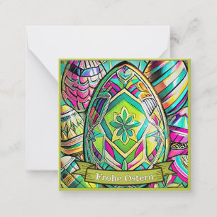 Ostermotiv-Cartoon mit Ostereier 13553 Mitteilungskarte