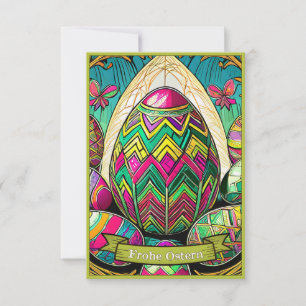 Ostermotiv farbiger Cartoon mit Ostereier 50085
