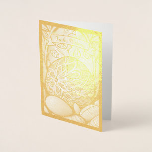 Ostermotiv monochrome Cartoon mit Ostereier 97330 Folienkarte