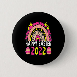 Ostern 2022 Regenbogen süß frohe Ostern 2022 Fraue Button