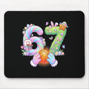 Ostern 6 7 Meme Sechs Sieben Süßer Hase Basketball Mousepad