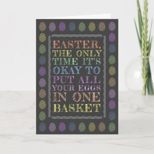 Ostern - alle Ihre Eier in einem Korb Feiertagskarte