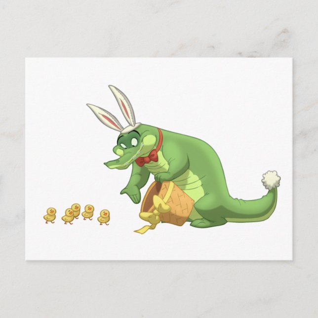 Ostern-Alligatorpostkarten Feiertagspostkarte (Vorderseite)
