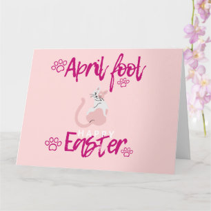 Ostern April Fool's Day Geschenk Katze Ei Ostern F Karte