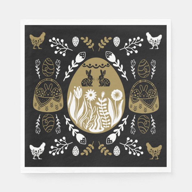 Ostern April Weihnachtsgeschenk Serviette (Vorderseite)