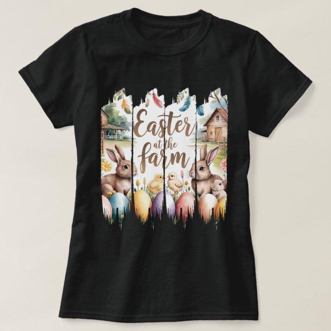 Ostern auf dem Bauernhof T-Shirt (Design vorne)