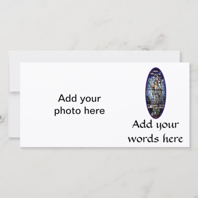 Ostern: Auferstehung Christi-Buntglas Feiertagskarte (Vorderseite)