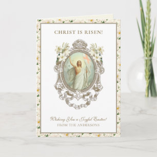 Ostern Auferstehung Jesus Christliche Lilien Feiertagskarte