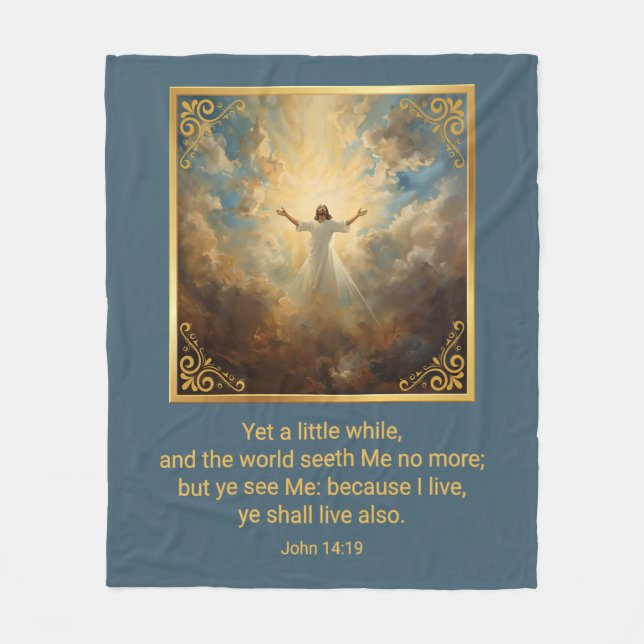 Ostern Auferstehung Religiös  Fleecedecke (Vorderseite)