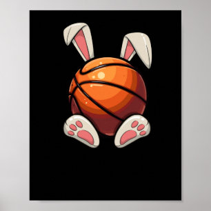 Ostern Basketball Bunny Ears Kinder Ostereier Jage Poster