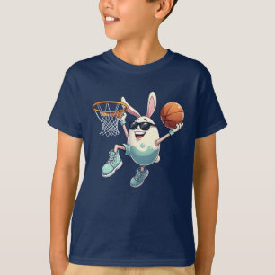 Ostern Basketball Bunny Egg Dunk Boys Kinder Männe T-Shirt