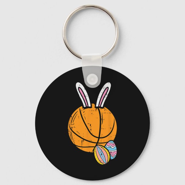 Ostern Basketball Bunny Rabbit Sports Men Boys Kin Schlüsselanhänger (Vorderseite)