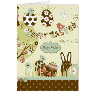 Ostern-Baum und eine Wäscheleine mit Buchstaben