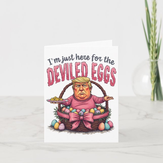 Ostern bin ich nur hier für die geweihten Eier Fun Karte (Vorderseite)