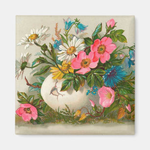 Ostern Blume Vintage Blumen Kunst, Dichtung und Mu Magnet