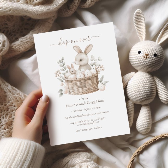 Ostern Brunch & Egg Hunt Bunny Basket mit Eiern Einladung (Von Creator hochgeladen)