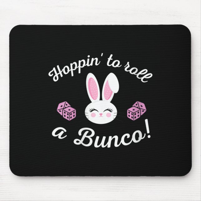 Ostern Bunco Hoppin zum Bunco Dice Bunny Mousepad (Vorne)