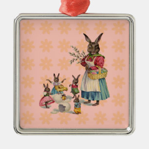 Ostern Bunny Chicken Bunny Egg Silbernes Ornament