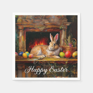 Ostern Bunny farbenfrohe Ostereier Happy Oster Serviette