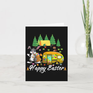 Ostern Camping Niedlich Bunny Eggs Happy Ostertag Karte