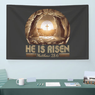 Ostern Christlich Er ist auferstanden Jesus Banner