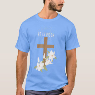 Ostern Christlich ist er Risen Jesus glücklich Cro T-Shirt
