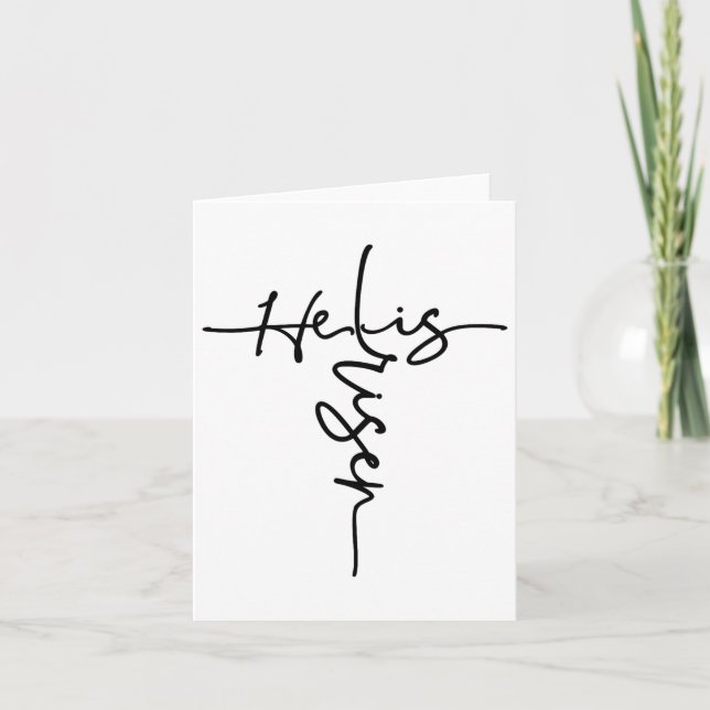 Ostern Christlich ist er riss Sun Auferstehung Män Karte (Vorderseite)