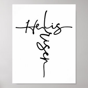 Ostern Christlich ist er riss Sun Auferstehung Män Poster