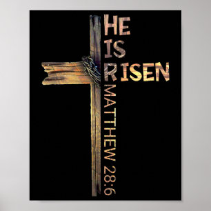 Ostern Christlich ist er riss Sun Auferstehung Män Poster