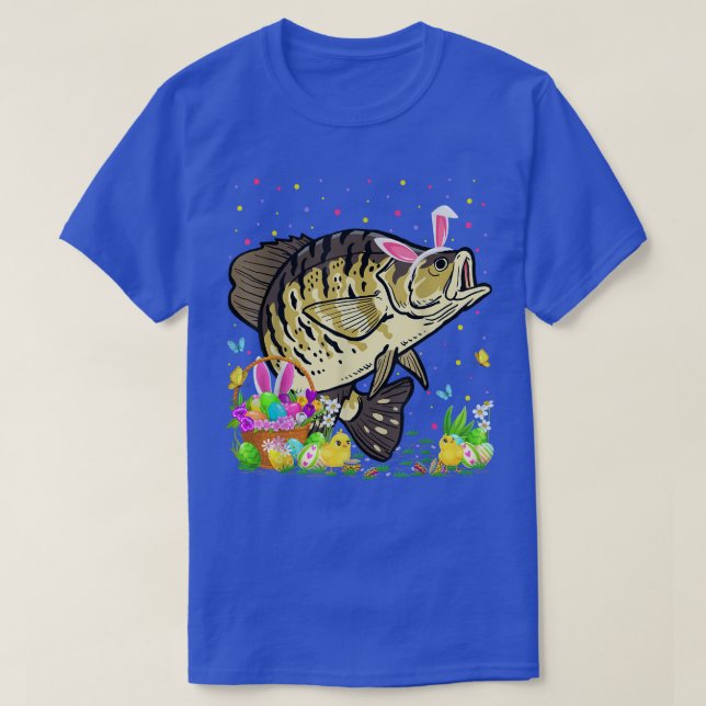 Ostern Crappie Fisch Bunny Egg Jagd Crappie Osten T-Shirt (Design vorne)