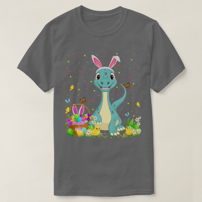 Ostern Dinosaur Bunny Egg Jagd Dinosaur Osterzeit T-Shirt (Design vorne)