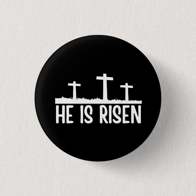 Ostern Er Ist Auferstanden Christlich  Button (Vorderseite)