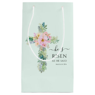 Ostern Er ist Risen Greenery Wasserfarbenkreuz Kleine Geschenktüte