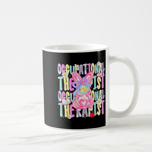 Ostern Ergotherapeut Süß Bunte Frühlings- Kaffeetasse (Rechts)