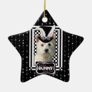Ostern - etwas Häschen-Lieben Sie - Westie Keramikornament