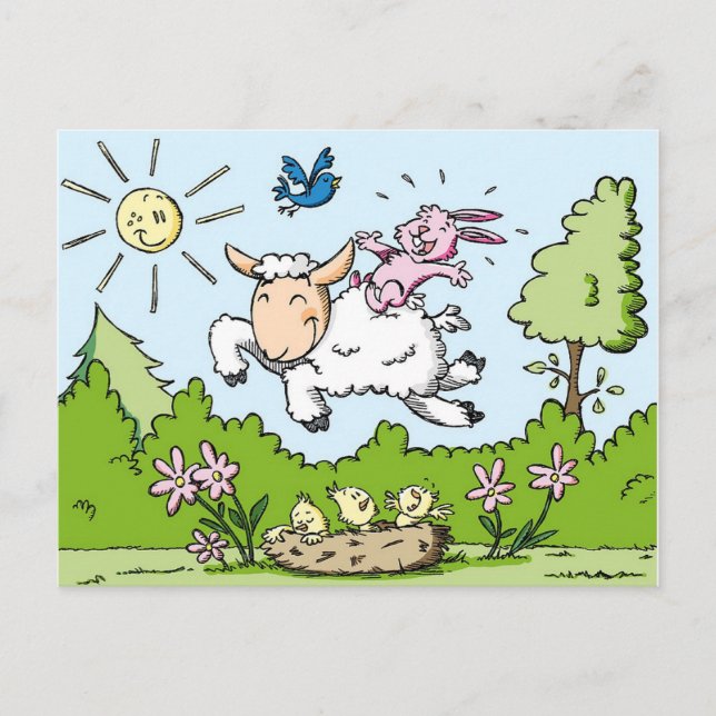 Ostern Feiertagspostkarte (Vorderseite)
