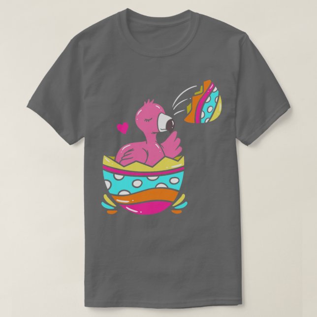Ostern Flamingo Bekleidung Niedlich Bunny Lover Ge T-Shirt (Design vorne)