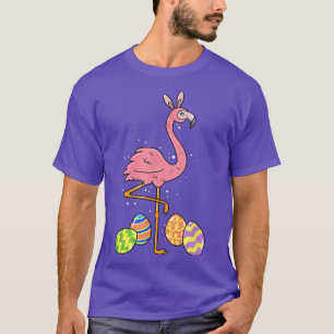 Ostern Flamingo Ostern Bunny Egg Basket Im sonnige T-Shirt