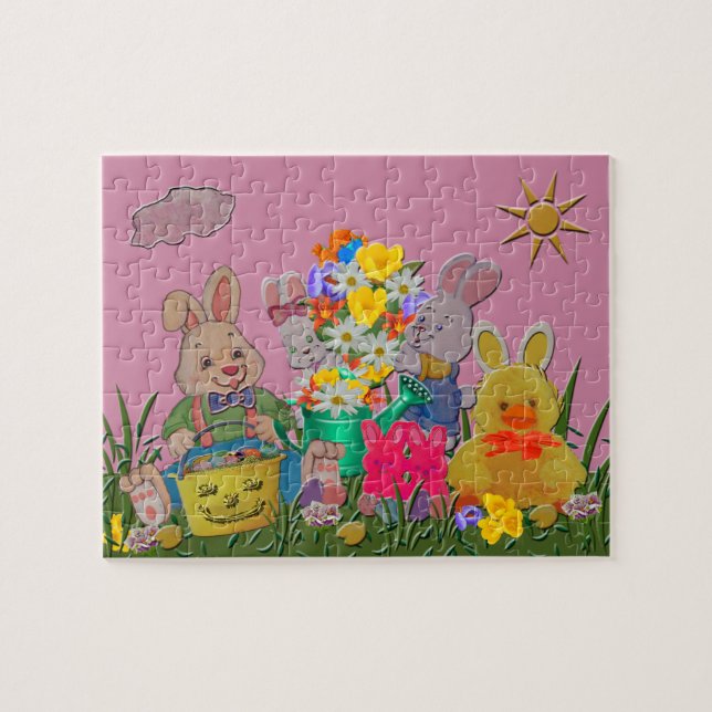 Ostern-Freunde Puzzle (Horizontal)