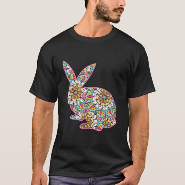 Ostern für Frauen Osterhase Blume Niedliche Mama G T-Shirt (Vorderseite)
