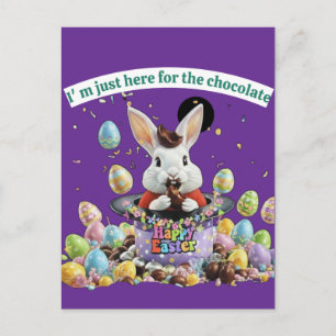 Ostern für Schokoladenliebhaber Postkarte