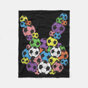 Ostern Fußball Liebhaber Bunny Kopf Ll Ei Jagd Frü Fleecedecke