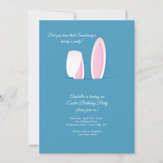 Ostern Geburtstagsparty Einladung (Vorderseite)