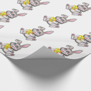 Ostern-Geschenk-Verpackung/Häschen mit Ei Geschenkpapier