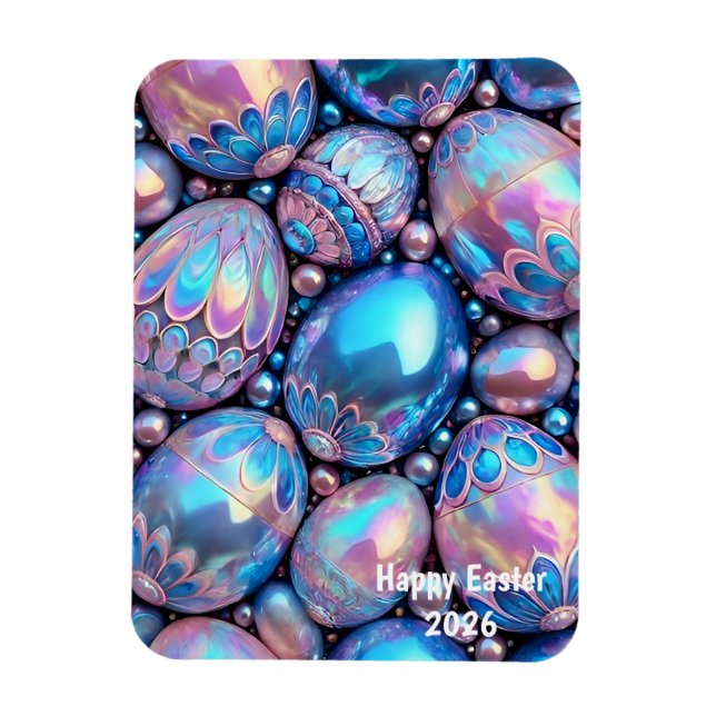OSTERN ~ Glänzende Eier ~ Flexibler Fotomagnet Magnet (Vertikal)